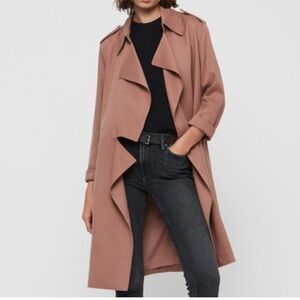 All Saints Bexley Mac Trench Coat Size S